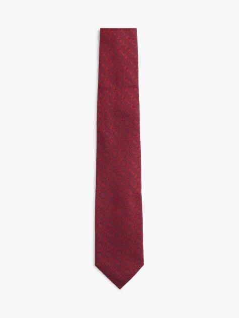Rosu Cravata New York Label Din Matase Jacquard  Barbati
