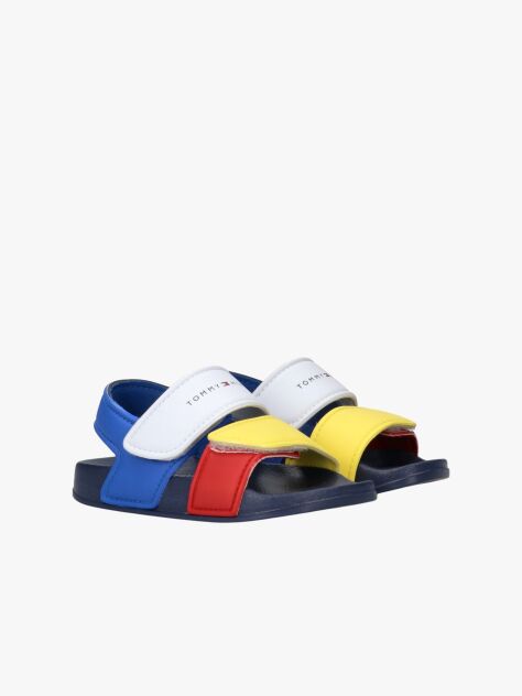 Multi Sandale Cu Logo Si Sistem Hook And Loop  Copii unisex