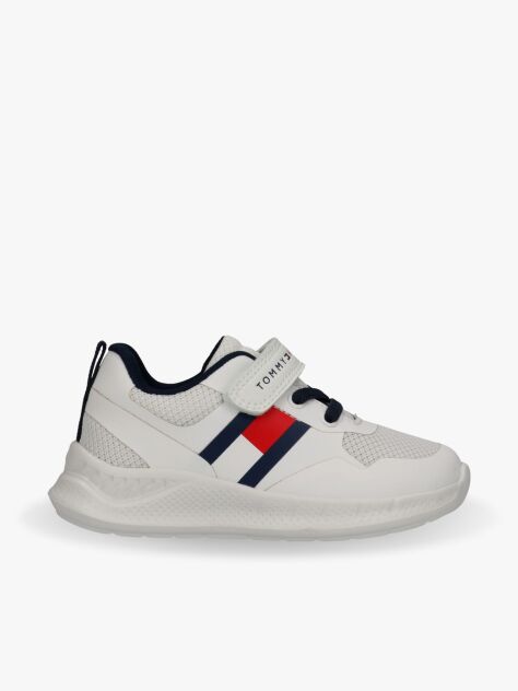 Alb Sneakers Mesh Cu Velcro Si Steag  Copii unisex