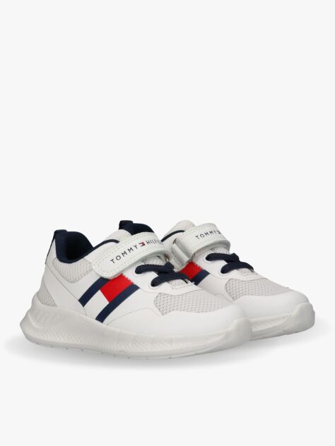 Alb Sneakers Mesh Cu Velcro Si Steag  Copii unisex
