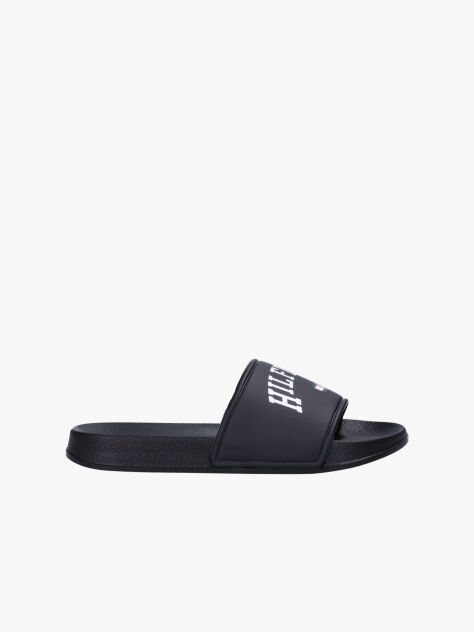 Black Logo Pool Slide  Kids Unisex