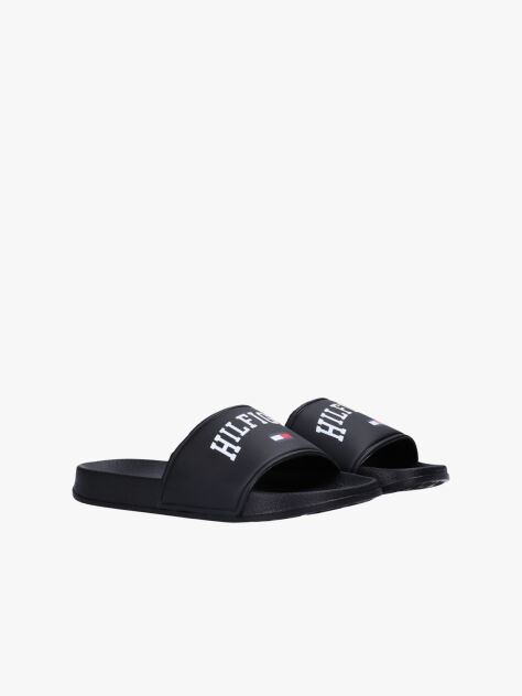 Black Logo Pool Slide  Kids Unisex