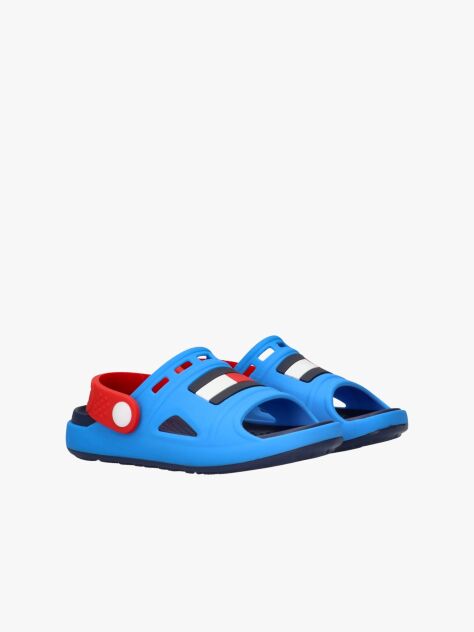 Multi Colour-Blocked Rubberised Flag Sandals  Kids Unisex