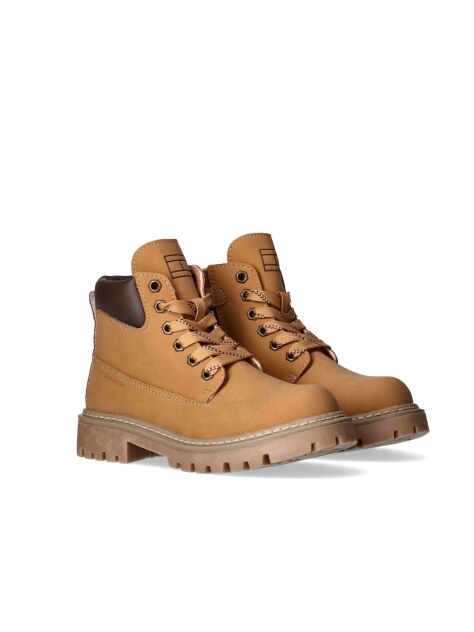 Yellow Cleat Debossed Ankle Boots  Kids Unisex