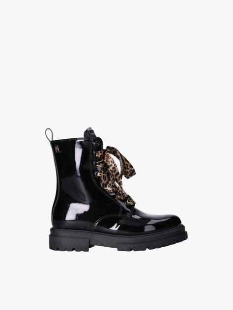 Black Lace-Up Ankle Boots  Girls
