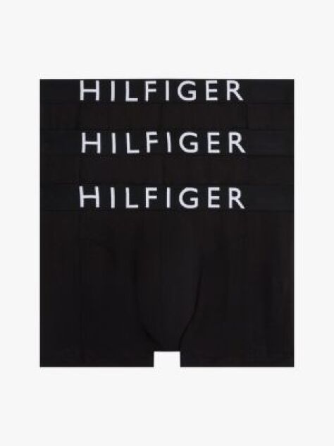 Negru Set 3 Boxeri Cu Talie Logo  Barbati
