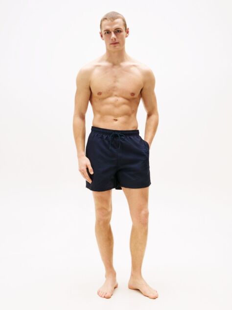 Blue Pantalon Scurt De Baie Signature Logo Lungime Medie  Barbati