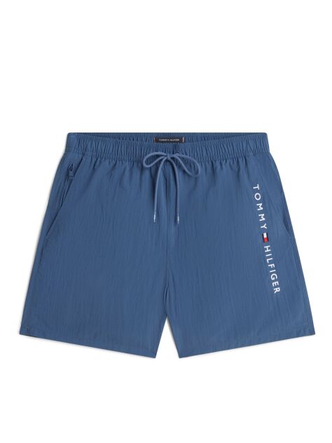 Blue Pantaloni Scurti De Plaja Cu Lungime Medie Cu Logo Original  Barbati