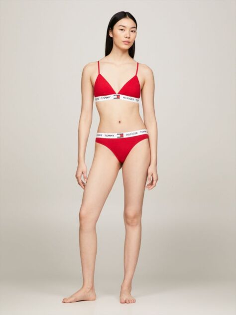 Red ORGANIC COTTON PADDED TRIANGLE BRA  Women