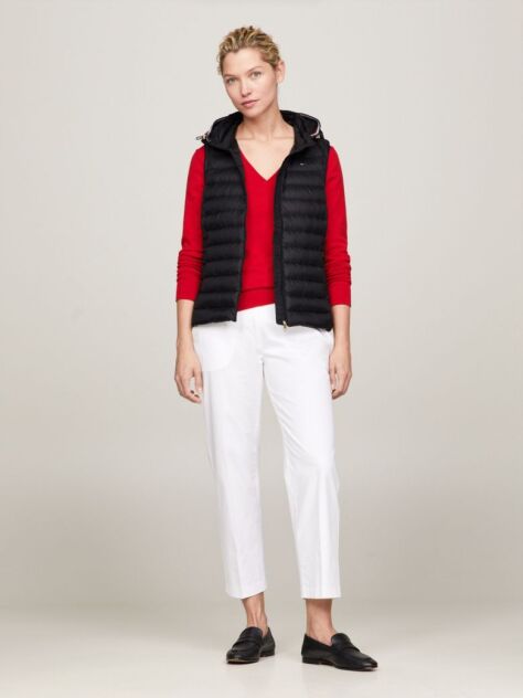 Black DOWN-FILLED QUILTED VEST  Women