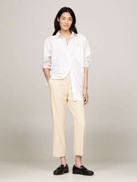 Bej Pantaloni Slim Fit Drepti  Femei