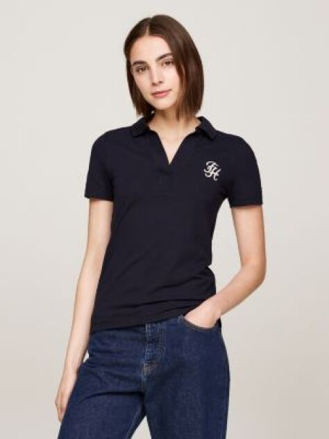 Blue Tricou Polo Slim TH  Femei