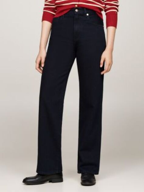Blue High Rise Relaxed Bootcut Jeans  Women