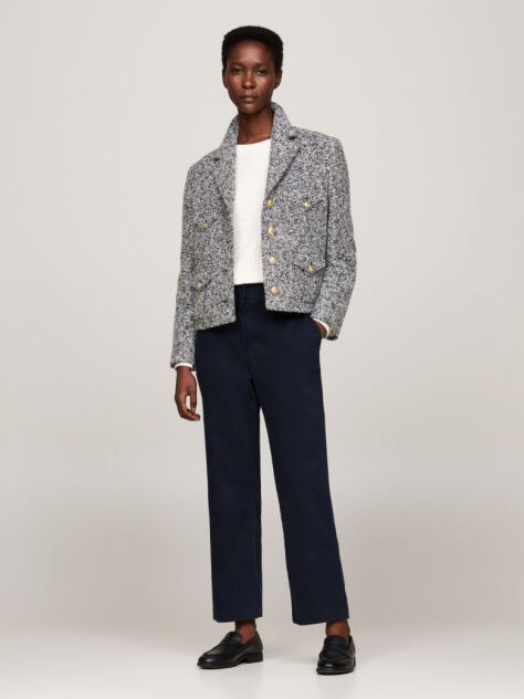 Multi Chinos Slim Straight Din Bumbac Elastic  Femei