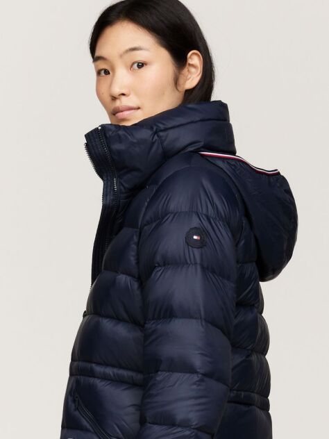 Multi Down Relaxed Funnel Neck Coat  Women