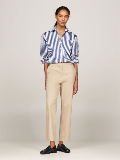 Bej Pantaloni Slim Straight Leg Ankle  Femei