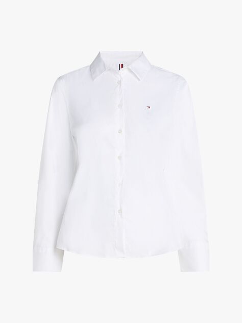 Alb Camasa Regular Fit Din Poplin  Femei
