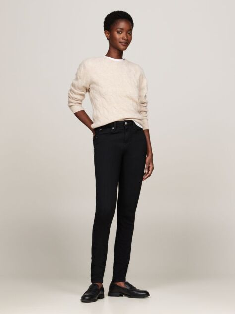 Black Como Black Mid Rise Skinny Jeans  Women