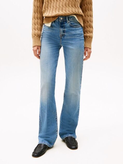 Blue Faded Mid Rise Bootcut Jeans  Women