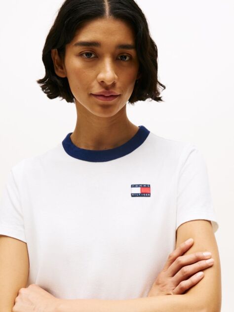 Bej Tricou Hilfiger Sailing Relaxed Back Logo  Femei