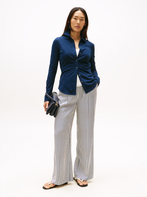 Multi Pantaloni Cu Picior Larg Din Twill  Femei