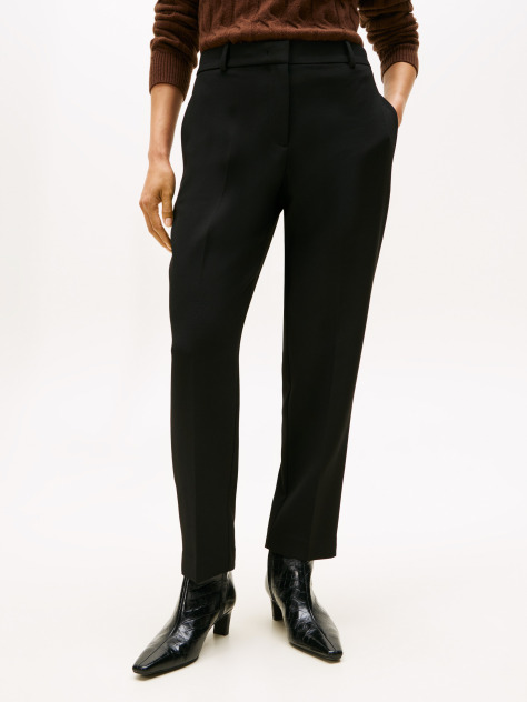Negru Pantaloni Drepti Slim  Femei