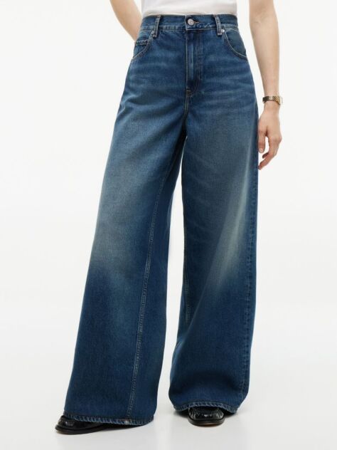 Blue Indie High Rise '70s Wide Jeans  Women