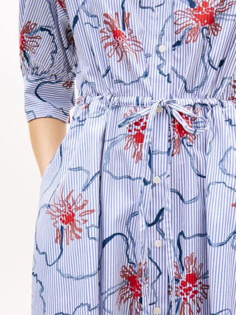 Multi Rochie Camasa Midi Cu Maneci Scurte  Femei