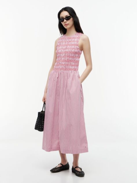 Multi Rochie Lunga Fara Maneci Cu Talie Inalta Fit And Flare  Femei