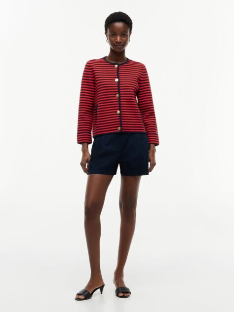 Multi Cardigan Boxy Cu Nasturi In Nuanta Aurie  Femei