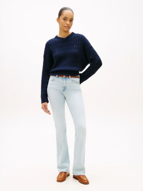 Blue Blugi Bootcut Cu Talie Medie Decolorati  Femei