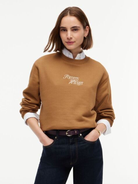 Maro Bluza De Trening Din Terry Cu Croiala Lejera Si Logo  Femei