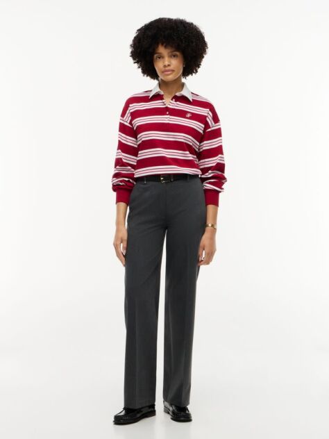 Multi Bluza De Trening Polo Cu Croiala Lejera Si Dungi  Femei