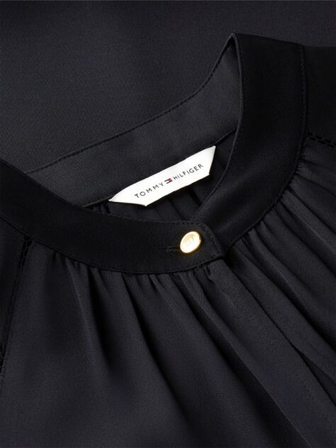 Negru Rochie Festive Midi Cu Maneca Lunga Si Dantela  Femei