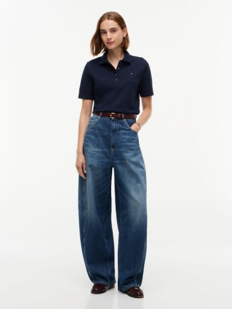 Blue High Rise Loose Balloon Jeans  Women