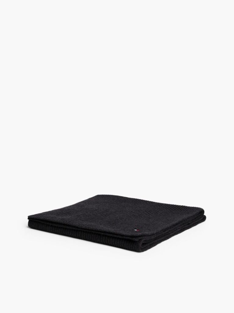 Grey Hilfiger Flag Embroidery Scarf with Cashmere  Men