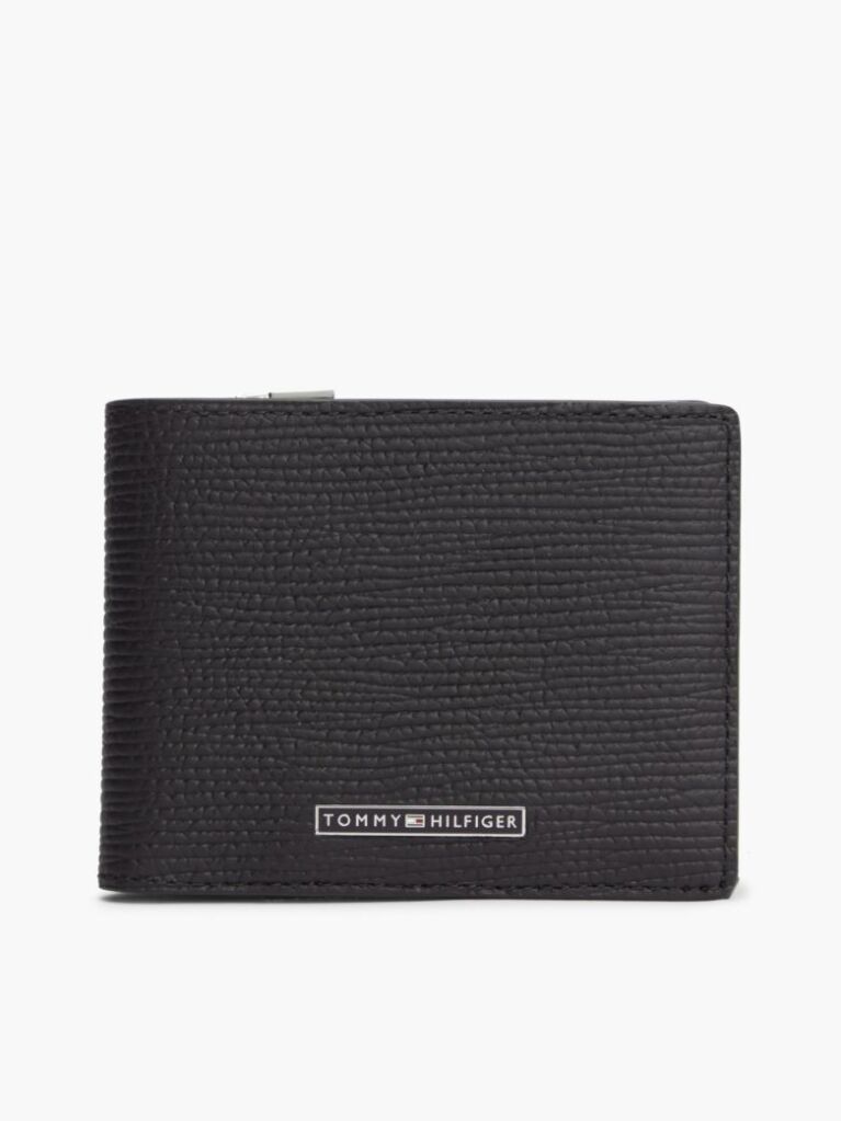 Negru Portofel Bifold TH Business Din Piele  Barbati