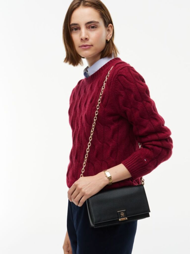 Black TH Monogram Crossbody Bag  Women