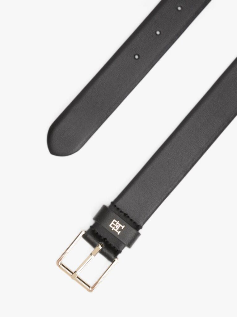 Negru Curea Din Piele Cu Catarama Patrata TH Monogram  Femei