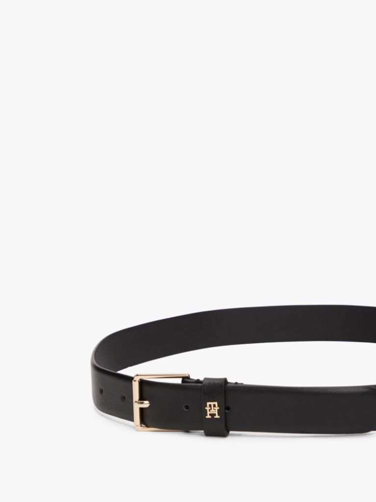 Negru Curea Din Piele Cu Catarama Patrata TH Monogram  Femei