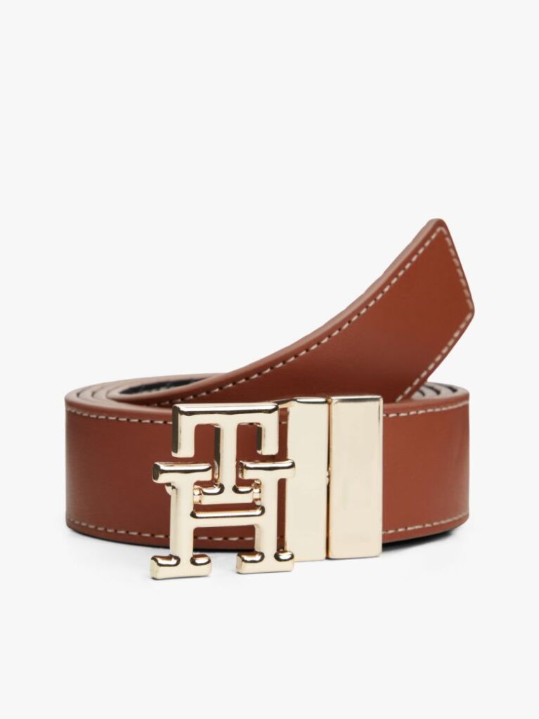 Multi Curea Din Piele Reversibila Cu Catarama TH Monogram  Femei