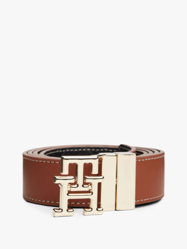Multi Curea Din Piele Reversibila Cu Catarama TH Monogram  Femei