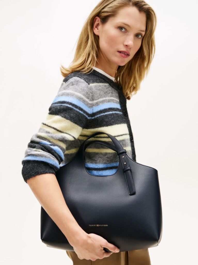 Blue TH Logo Satchel  Women