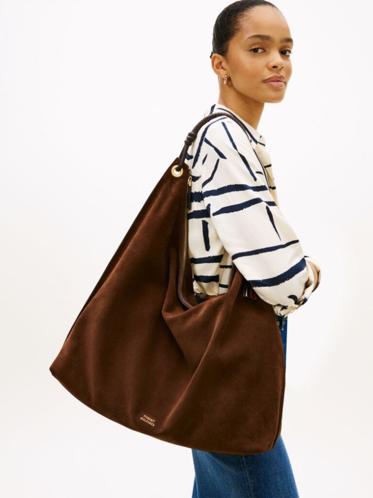 Brown Suede Hobo Bag  Women