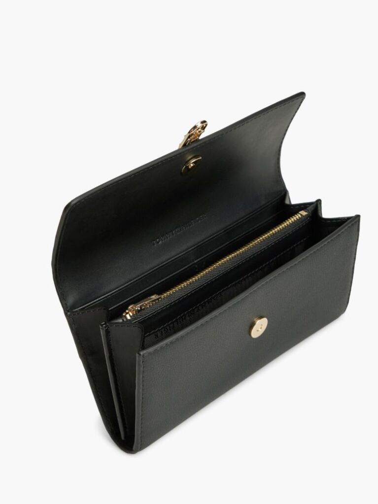 Negru Portofel Flap Cu Monograma TH  Femei