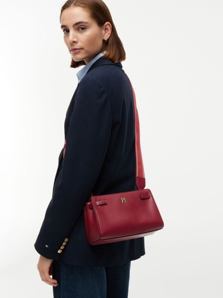 Rosu Geanta Crossbody Cu Monograma TH  Femei
