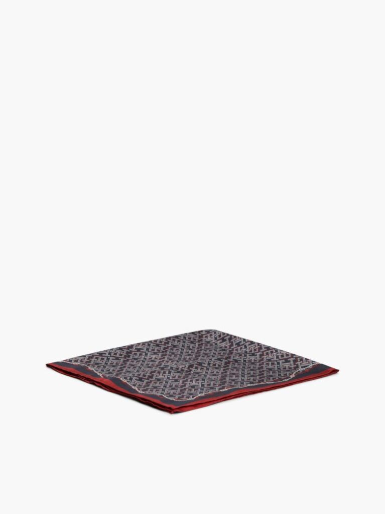 Multi Bandana Din Matase Pura Cu Monograma TH  Femei