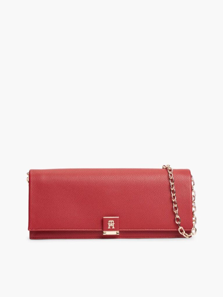 Rosu Geanta Clutch Heritage Cu Monograma TH  Femei