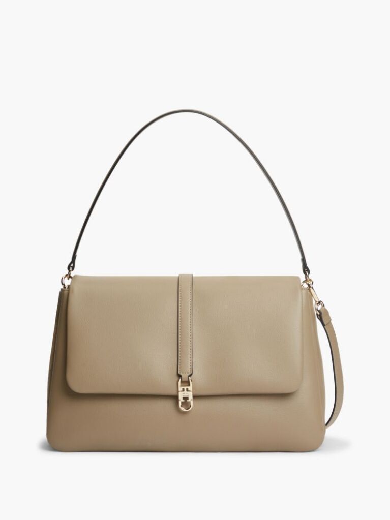 Bej Geanta Satchel Crossbody Cu Monograma TH  Femei