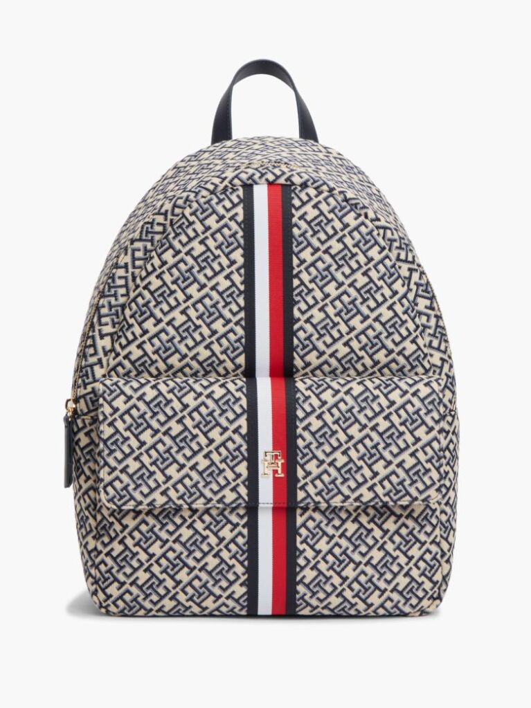 Blue Rucsac Dome Jacquard Esential Cu Monograma TH  Femei